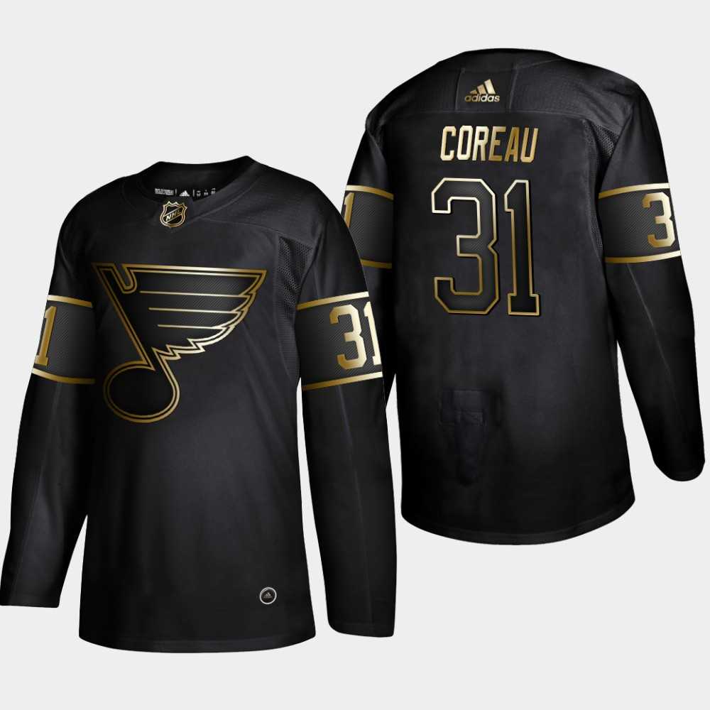 Blues 31 Jared Coreau Black Gold Adidas Jersey,We sell and wholesale Blues 31 Jared Coreau Black Gold Adidas Jersey on line form chian!